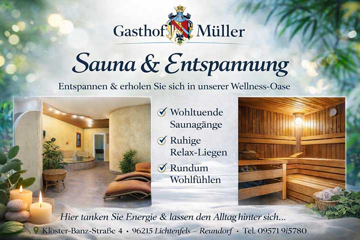 Gasthof Müller - Sauna + Dampfbad in Lichtenfels - Bad Staffelstein